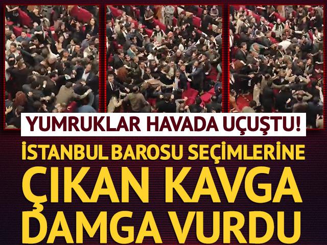 İstanbul Baro'sunda kavga &ccedil;ıktı! Yumruklar havada u&ccedil;uştu