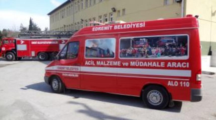 Edremit&rsquo;te deprem ve yangın tatbikatı yapıldı