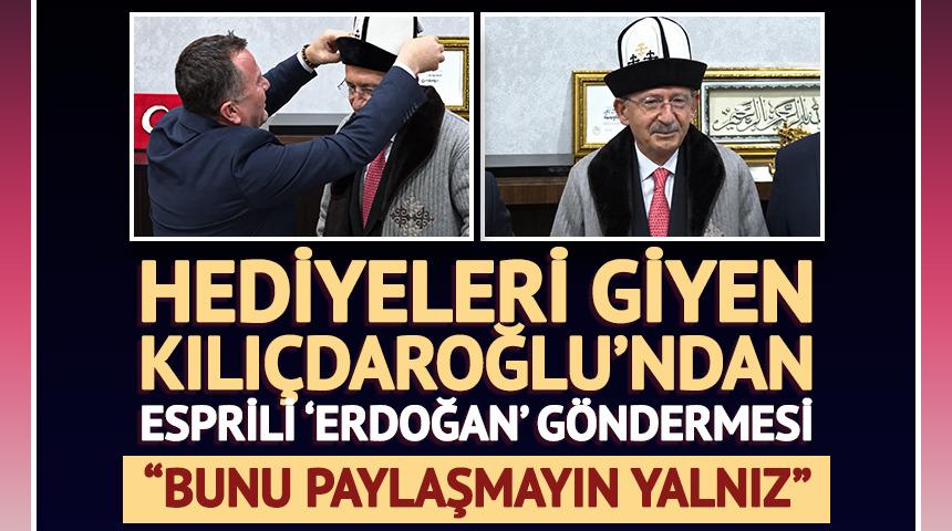Hediyeleri giyen Kılı&ccedil;daroğlu'ndan esprili 'Erdoğan' g&ouml;ndermesi