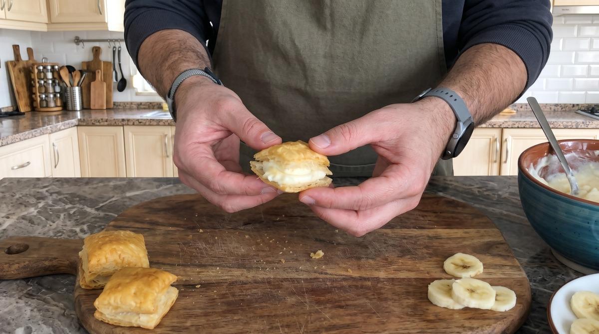 Milföyden yalancı profiterol tarifi! Az malzemeli pratik tatlı 3