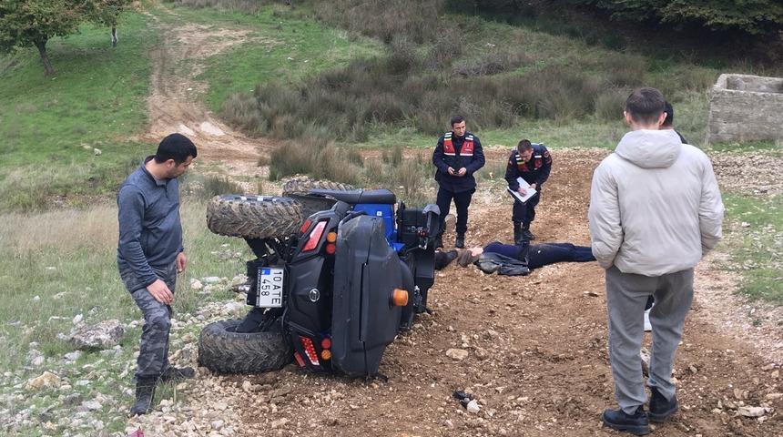 Erdek&rsquo;te ATV devrildi: 2 yaralı