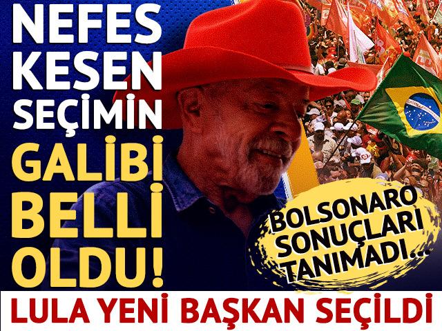 Tarihi zafer! Brezilya'da se&ccedil;imi Lula da Silva kazandı: Bolsonaro'dan itiraz