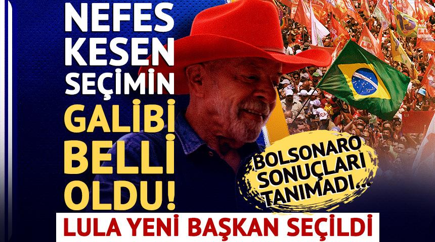 Tarihi zafer! Brezilya'da se&ccedil;imi Lula da Silva kazandı: Bolsonaro'dan itiraz