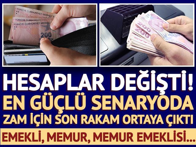 Hesaplar değişti! Emekli, memur maaş zammında son rakamlar
