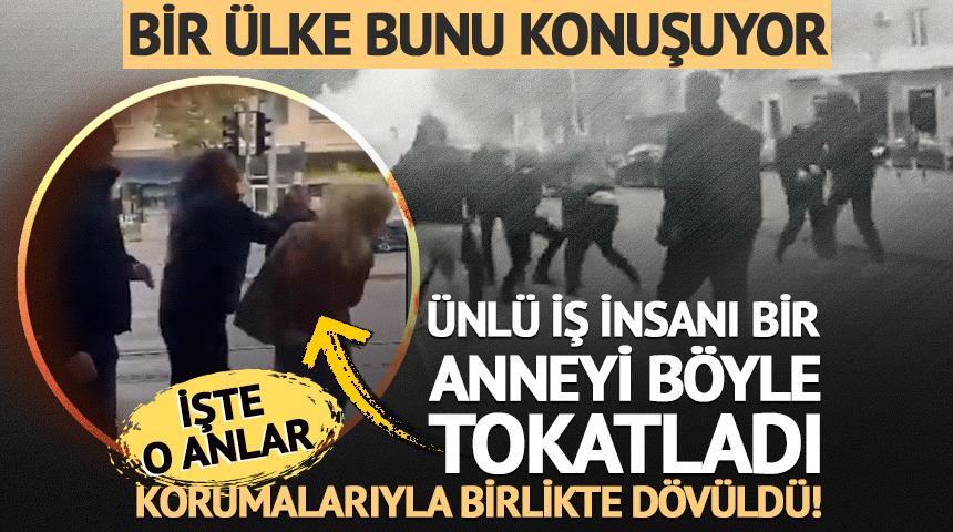 Bir &uuml;lke bunu konuşuyor! &Uuml;nl&uuml; iş insanı yanında &ccedil;ocuğu bulunan bir kadını tokatladı!