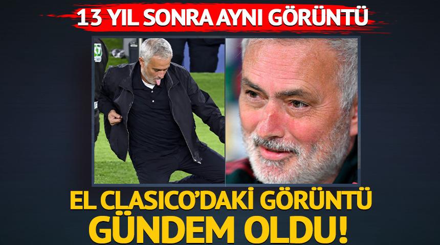 13 yıl sonra aynı Mourinho! El Clasico'daki g&ouml;r&uuml;nt&uuml; g&uuml;ndem oldu