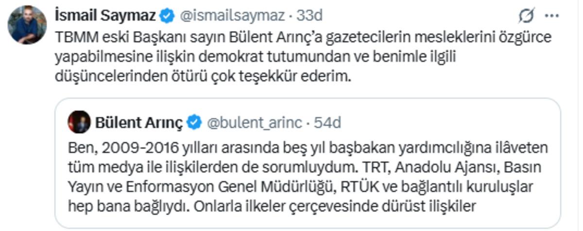 B&uuml;lent Arın&ccedil; tan İsmail Saymaz &ccedil;ıkışı! Nasreddin Hoca g&ouml;ndermesi yaptı: Bu durum beni utandırıyor 4