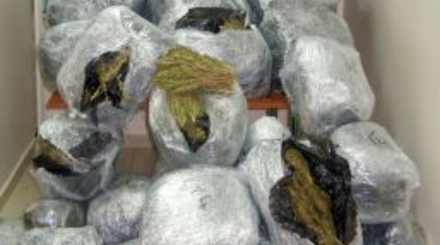 170 kilogram esrar ele ge&ccedil;irildi