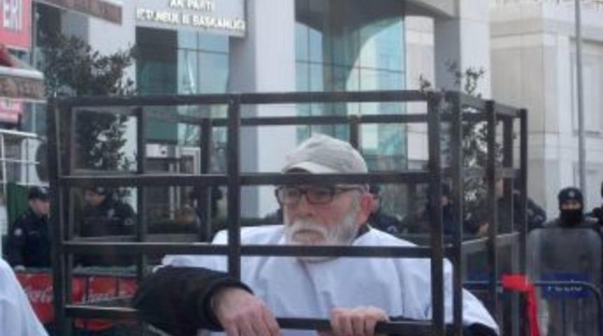 Tabutlu cezaevi protestosu