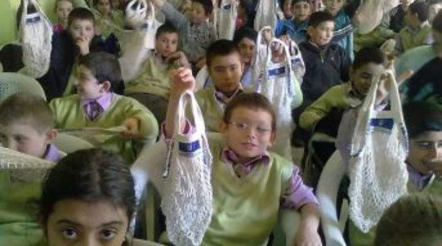 &Ouml;ğrencilere, naylon yerine file kullanma alışkanılğı kazandırılacak