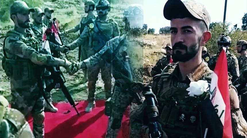 Sincar'da yeni d&ouml;nem: Kritik noktalar PKK'dan Irak g&uuml;venlik g&uuml;&ccedil;lerine ge&ccedil;ti! Bayrak ve beyaz g&uuml;l detayı