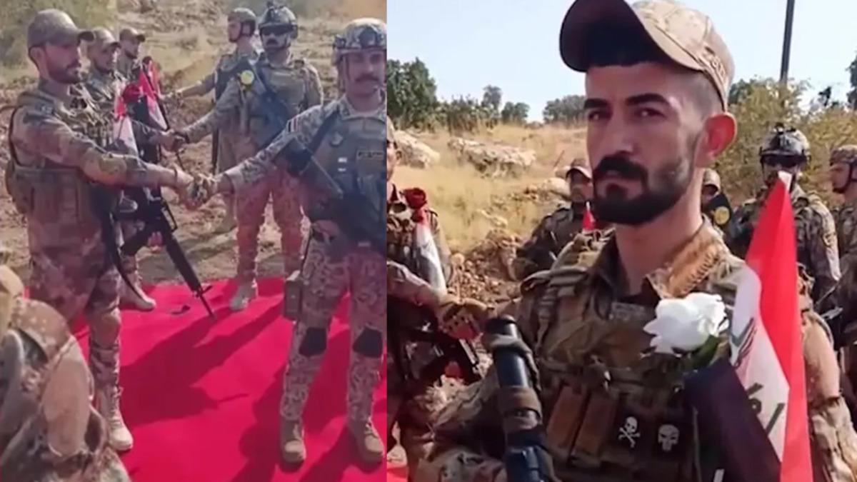 Sincar da yeni dönem: Kritik noktalar PKK dan Irak güvenlik güçlerine geçti! Bayrak ve beyaz gül detayı 3