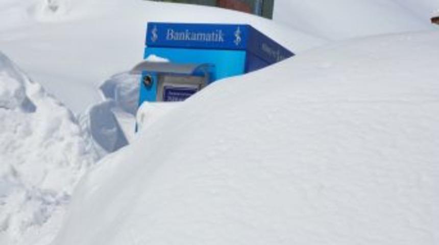 Bitlis'te evler kar altında kaldı