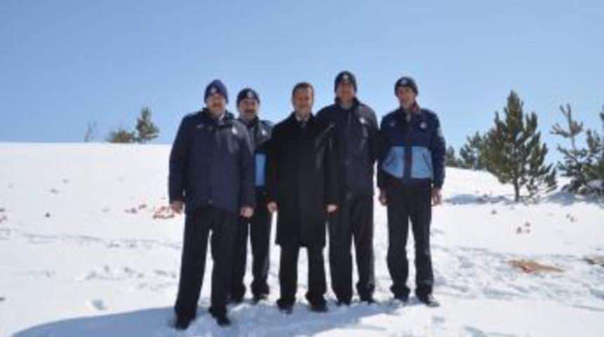 Zabıta yaban hayvanları i&ccedil;in doğaya yiyecek bıraktı