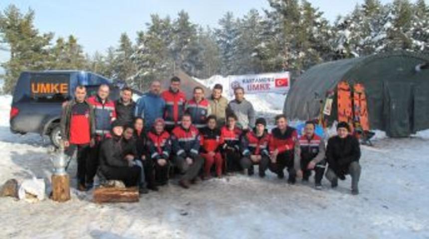 Kastamonu UMKE kurtarma ekibinden 2012 kış tatbikatı
