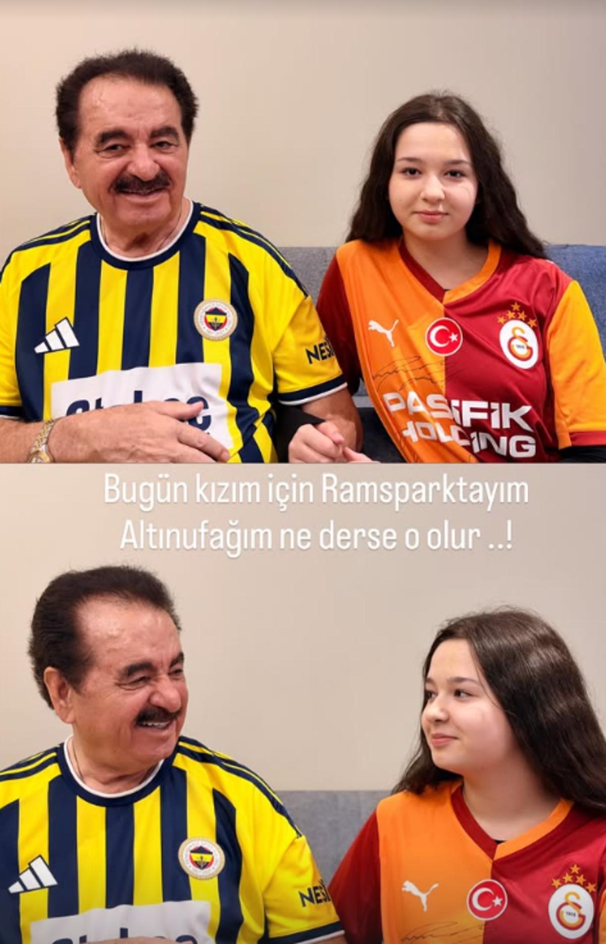 İbrahim Tatlıses ve kızı Elif Ada Galatasaray-Fenerbahçe derbisinde! Kızına yorum yağdı! Aynı babası 2