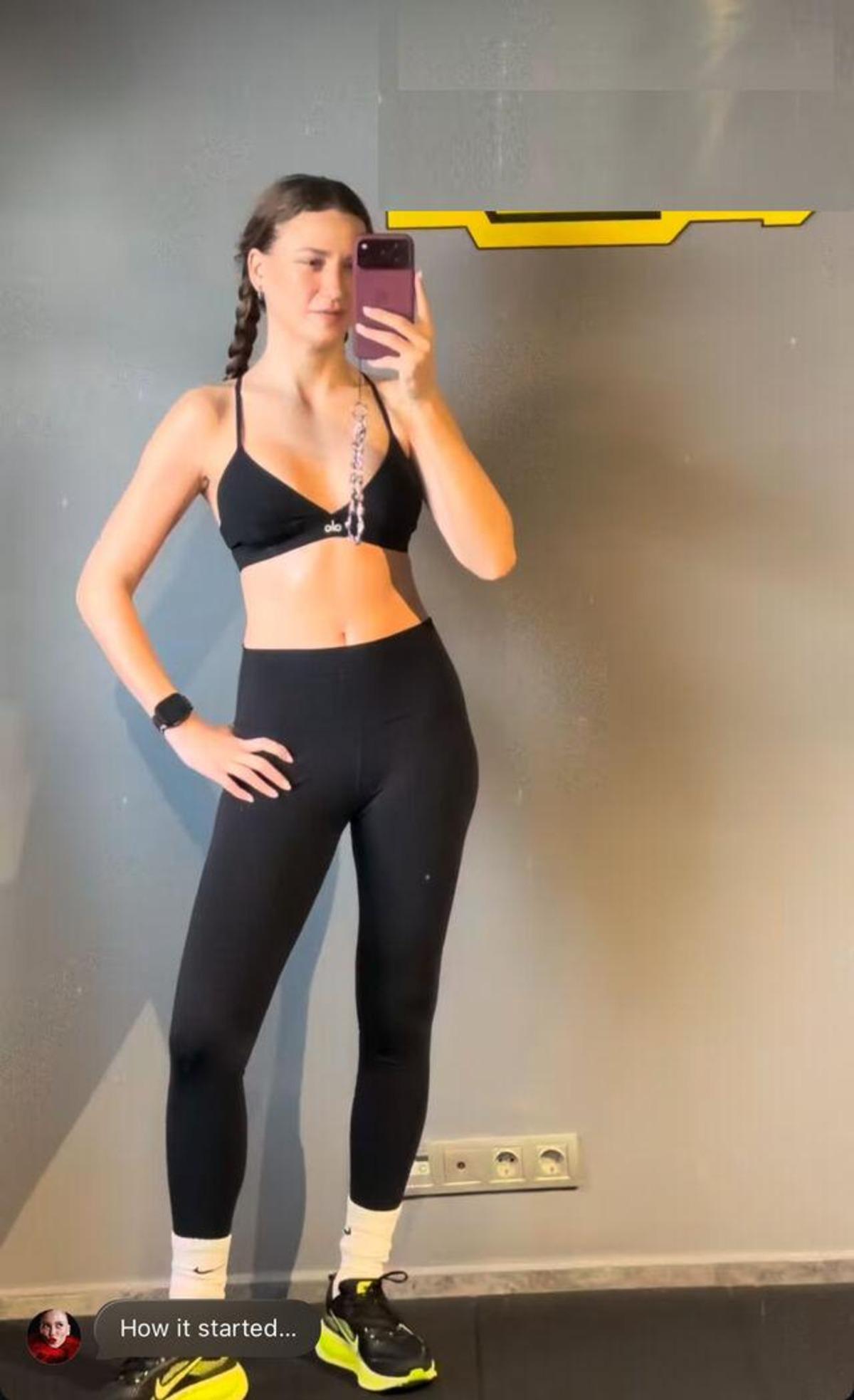 Serenay Sarıkaya spor salonundan peş peşe paylaştı! Dayanamayıp kendini yere attı 1