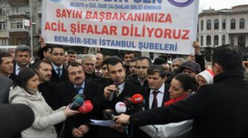 Sendikacılardan Başbakan&rsquo;a ge&ccedil;miş olsun ziyareti