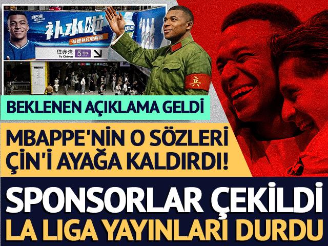 Mbappe'nin s&ouml;zleri &Ccedil;in'i karıştırdı! Yayınlar durdu, sponsorlar &ccedil;ekildi