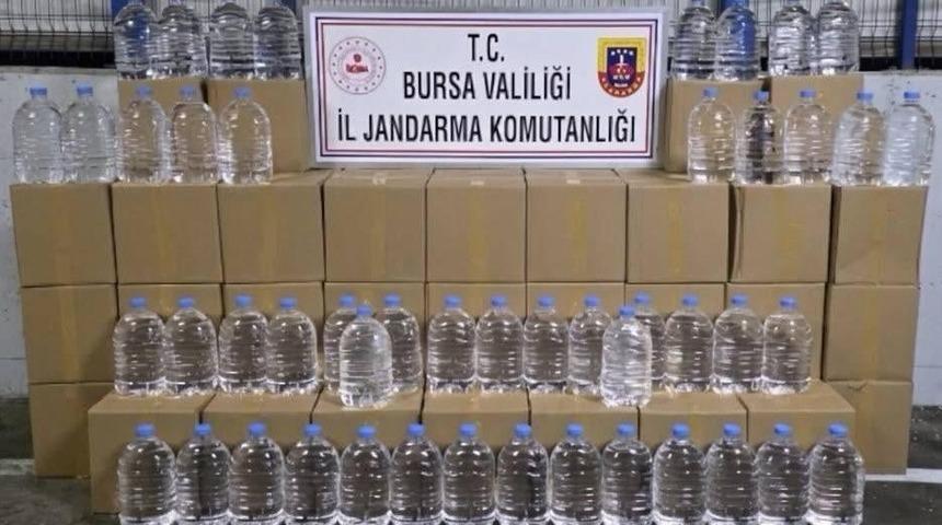 Bursa’da bin 260 litre etil alkol ele geçirildi