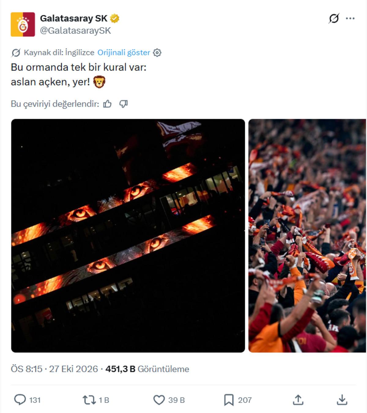 Galatasaray dan İsmail Kartal i&ccedil;in olay yaratan paylaşım! 1