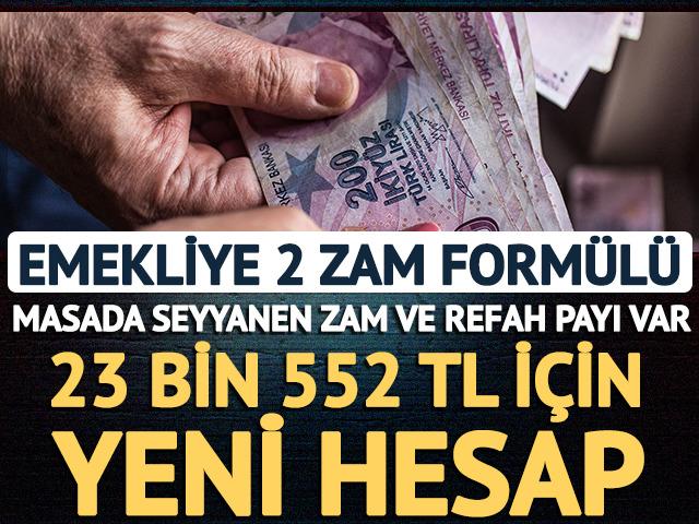 Masada seyyanen zam ve refah payı var! Emekliye 2 zam form&uuml;l&uuml;: 23.552 TL i&ccedil;in yeni hesap