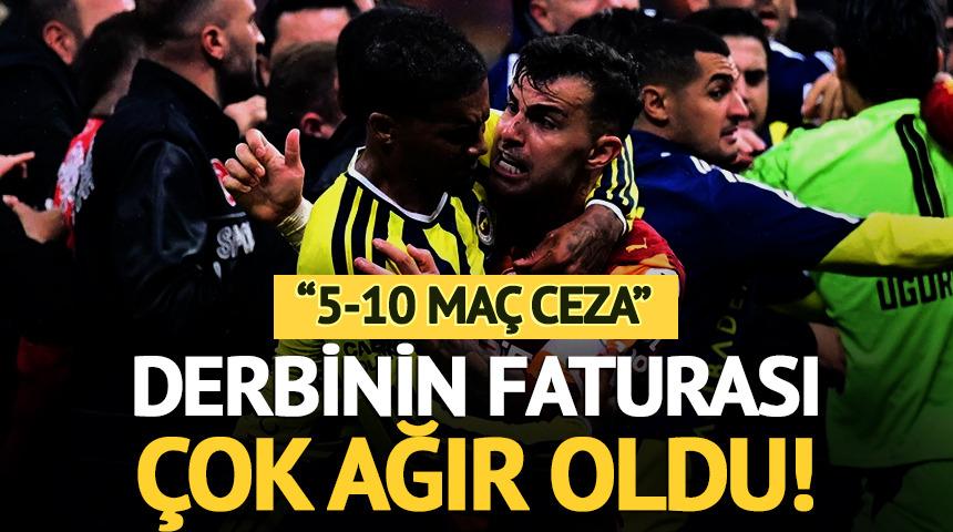 Galatasaray-Fenerbah&ccedil;e derbisinin faturası &ccedil;ok ağır oldu! 5-10 ma&ccedil; ceza gelebilir