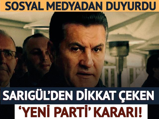 Mustafa Sarıgül sosyal medyadan duyurdu! Dikkat çeken 'YENİ Parti' kararı