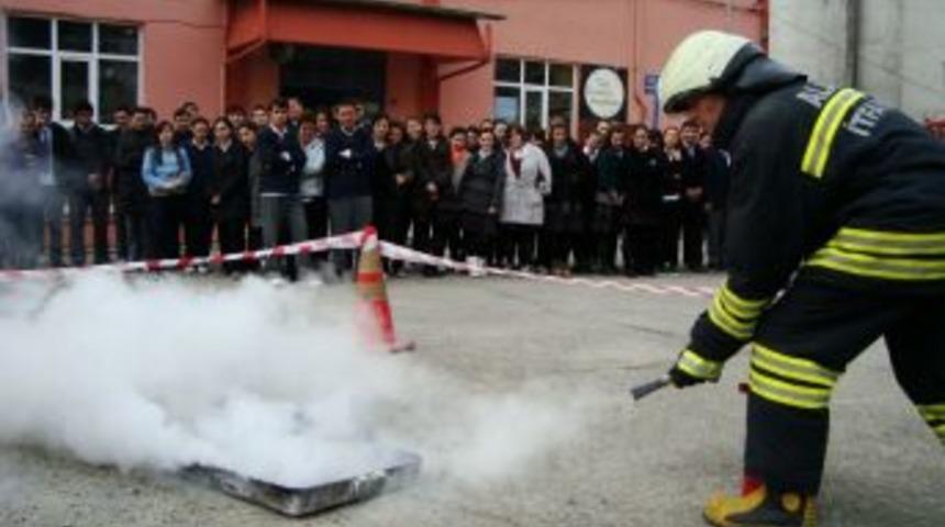 Alaplı'da yangın ve kurtarma tatbikatı