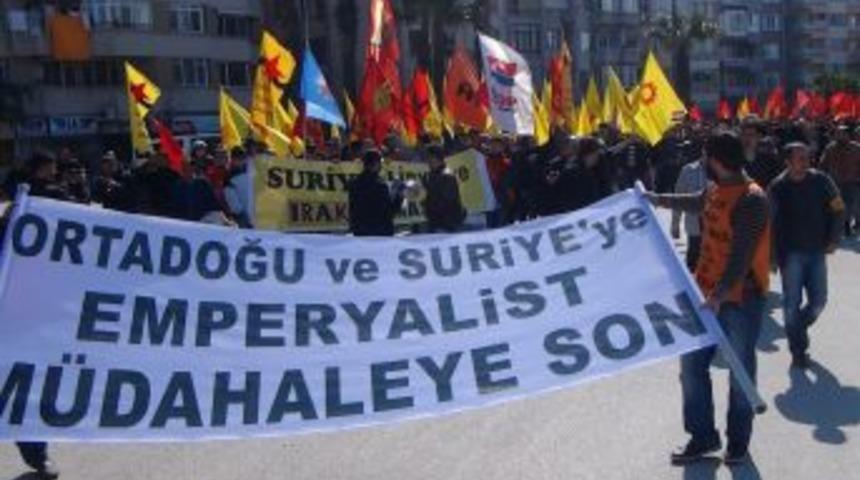 Polis, izinsiz Suriye eylemini uzaktan izledi