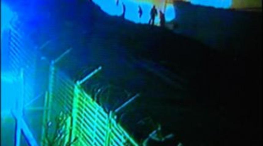 11 iş&ccedil;inin &ouml;ld&uuml;ğ&uuml; yangın g&uuml;venlik kamerasında