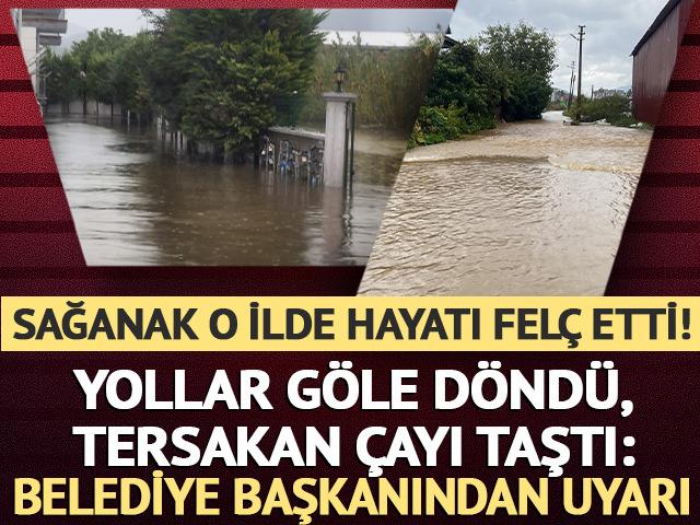 Muğla'da sağanak yağış hayatı felç etti! Tersakan çayı taştı 