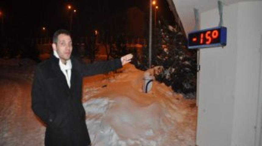 Yozgat&rsquo;ta hava sıcaklığı eksi 15&rsquo;i g&ouml;rd&uuml;