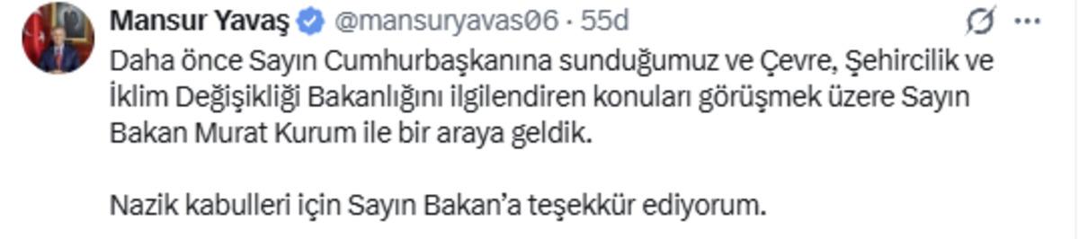 Bakan Kurum, Mansur Yavaş la görüştü! Cumhurbaşkanı Erdoğan detayı... 2