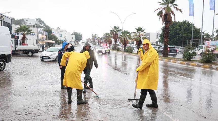 Bodrum’da yağış seferberliği