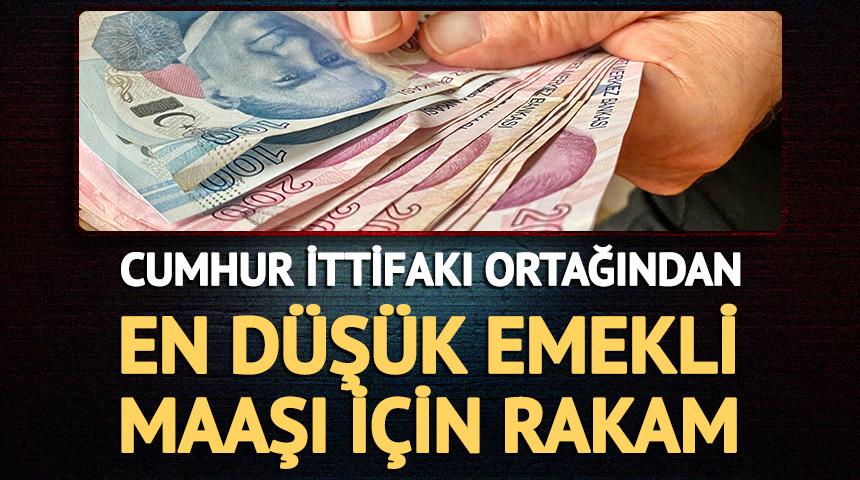 Cumhur İttifakı ortağından en d&uuml;ş&uuml;k emekli maaşı i&ccedil;in rakam