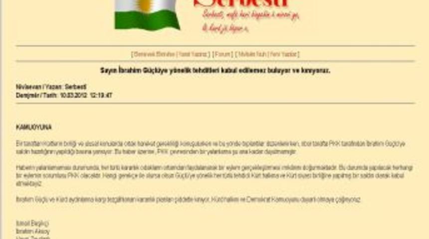 PKK'nın &ouml;l&uuml;m listesine aldığı İbrahim G&uuml;&ccedil;l&uuml;'ye destek kampanyası