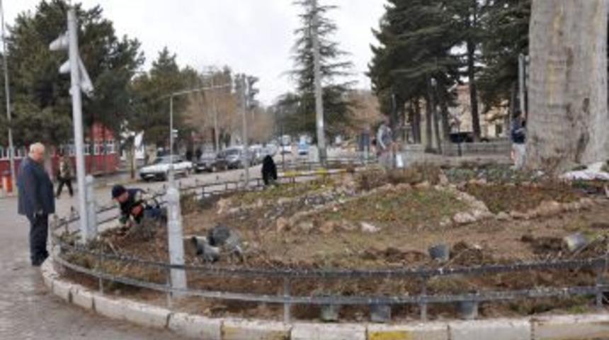 Yalva&ccedil; Belediyesi, cadde ve sokakları &ccedil;i&ccedil;eklerle donatıyor