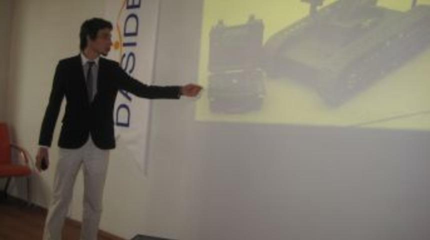 Atat&uuml;rk &Uuml;niversitesi &ouml;ğrencileri, paletli termal robot projesi geliştirdi