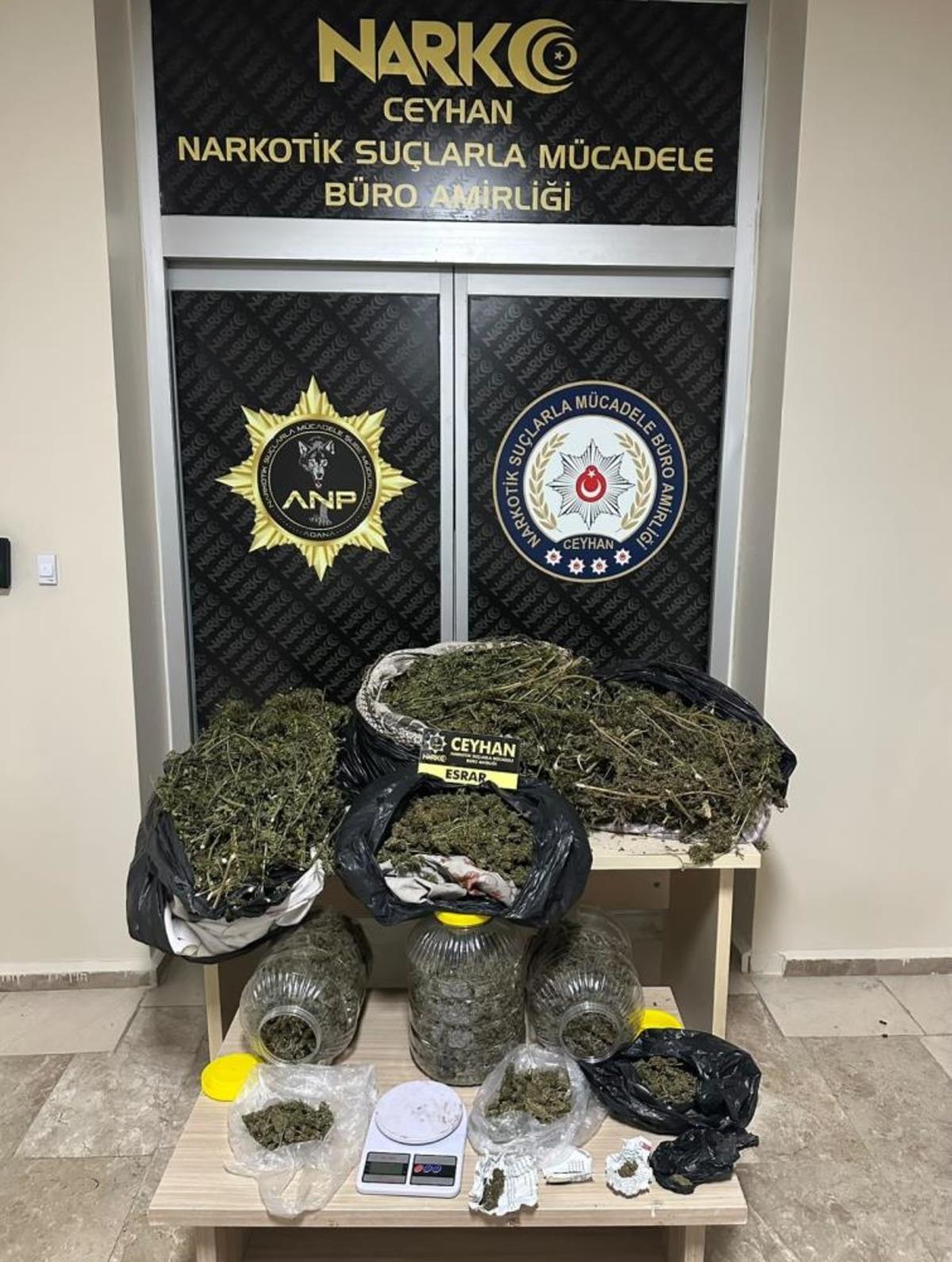 Ceyhan’da uyuşturucu operasyonu: 8 kilo 562 gram esrar ele geçirildi 1