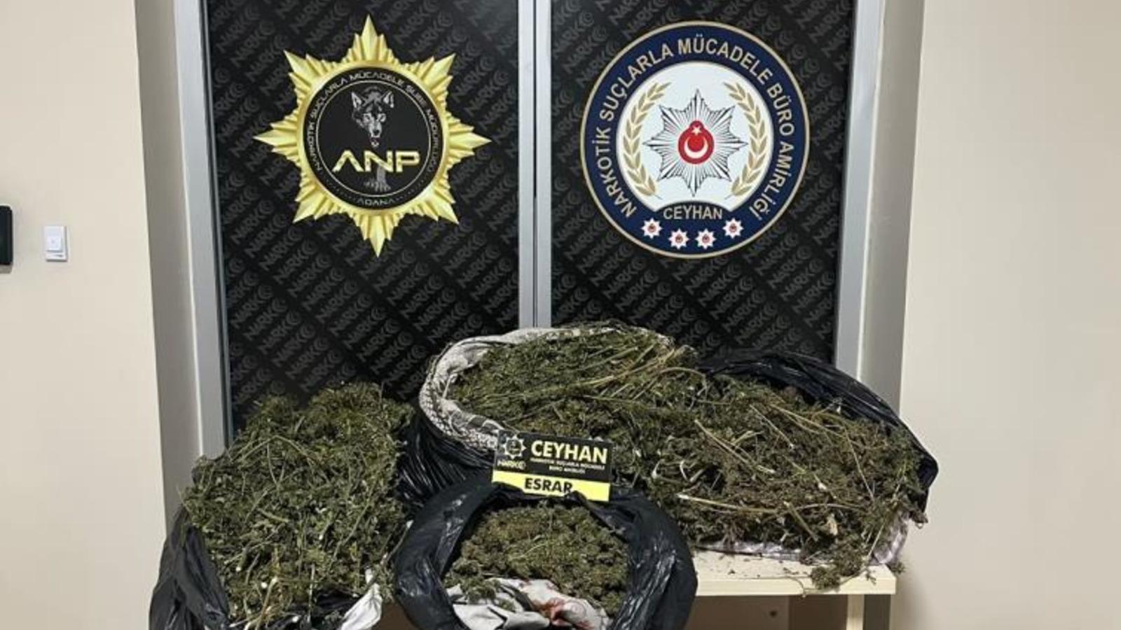 Ceyhan’da uyuşturucu operasyonu: 8 kilo 562 gram esrar ele geçirildi