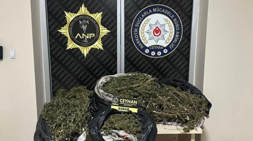 Ceyhan’da uyuşturucu operasyonu: 8 kilo 562 gram esrar ele geçirildi