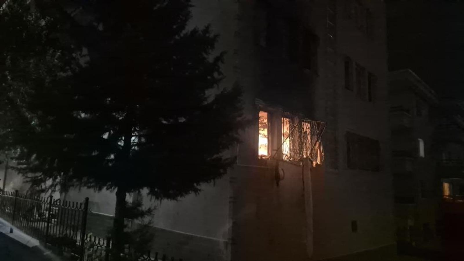 Ankara'da korkutan yangın: bir dairenin doğal gazı patladı