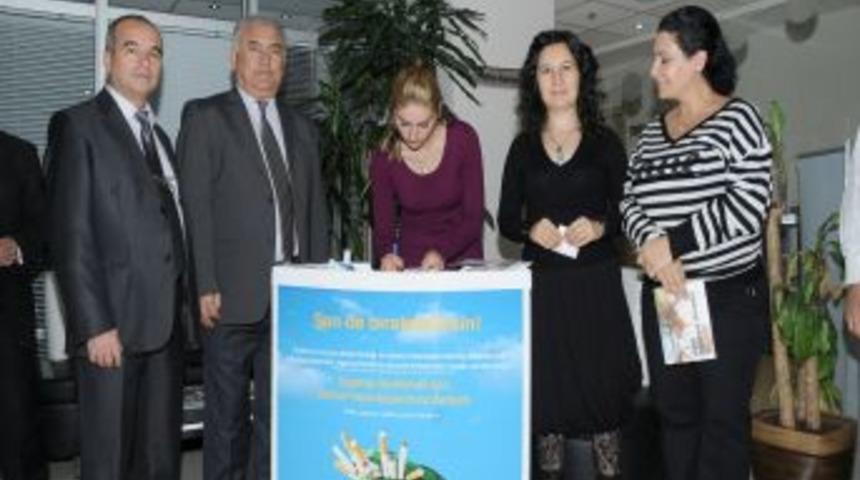 &Ccedil;iğli Belediyesi personeli sigarayı bırakıyor