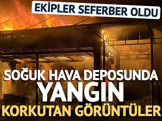 Yer: Bursa... Soğuk hava deposunda yangın: Ekipler seferber oldu!