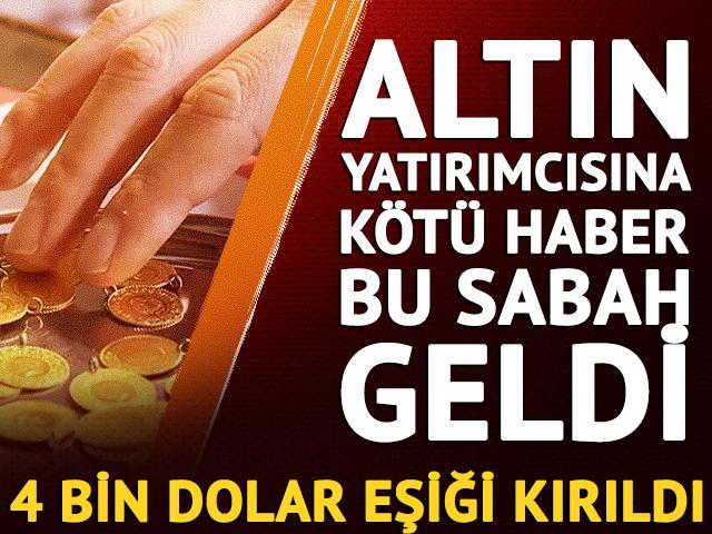 Altın yatırımcısına k&ouml;t&uuml; haber! G&uuml;ne d&uuml;ş&uuml;şle başladı