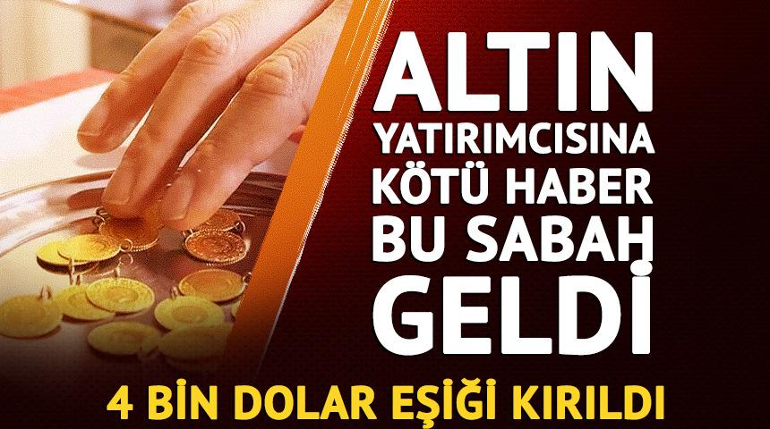 Altın yatırımcısına k&ouml;t&uuml; haber! G&uuml;ne d&uuml;ş&uuml;şle başladı