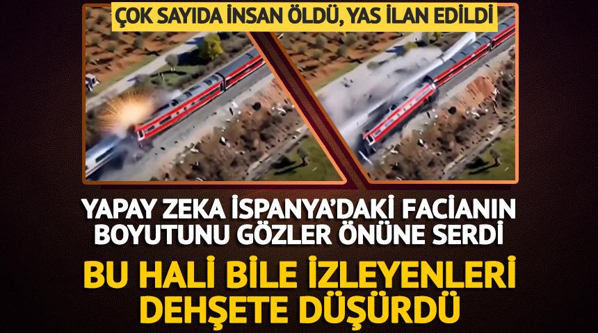 İspanya'daki facianın boyutu g&ouml;zler &ouml;n&uuml;ne serildi! Tren kazası yapay zeka ile canlandırıldı