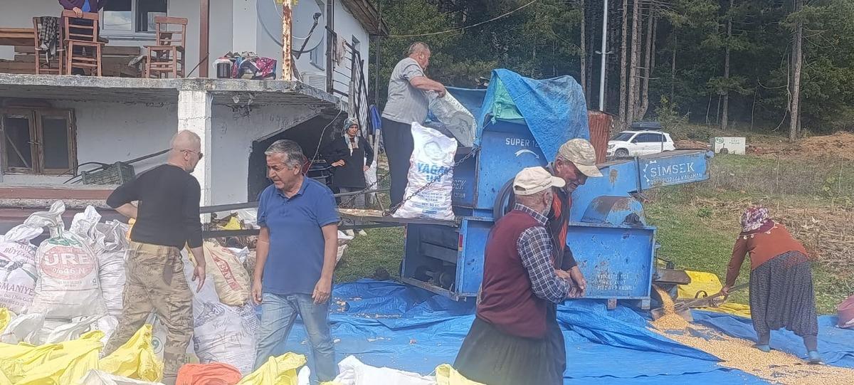 Andırın da evlerin önü sarıya büründü! Görenler bu geleneği merak ediyor 4