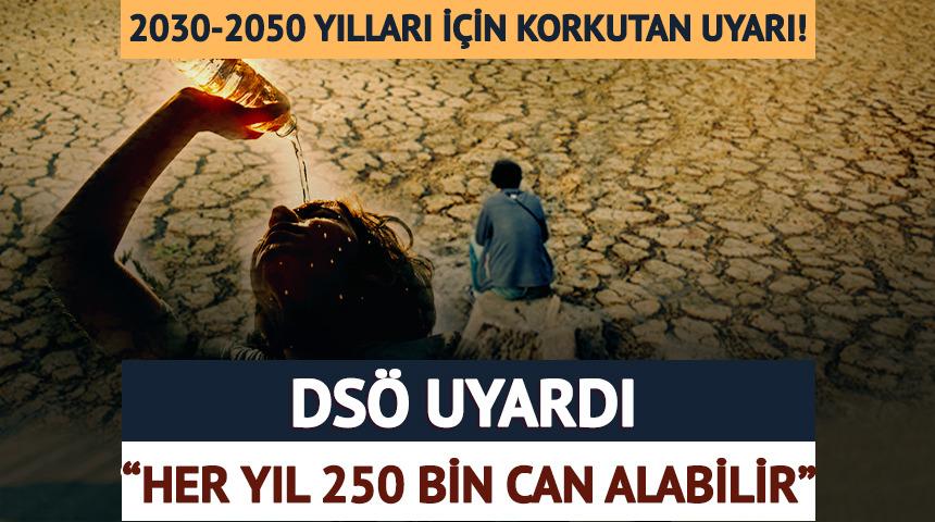 2030-2050 yılları i&ccedil;in uyarı! Her yıl 250 bin can alabilir